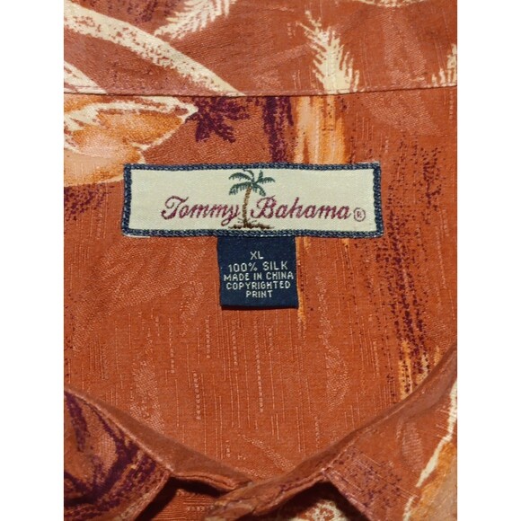 Tommy Bahama Floral Shirt Mens XL Short Sleeve Button Up Silk Beach Loop Collar - Picture 2 of 6